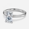 solitaire radiant diamond wedding ring