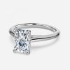 white gold radiant solitaire diamond ring