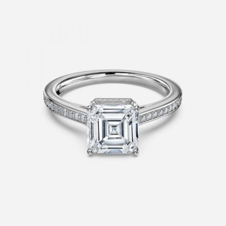 Evelyn Asscher Hidden Halo Engagement Ring