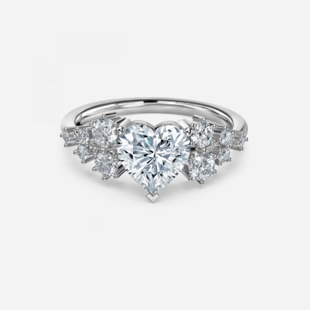 Jessica Heart Cluster Engagement Ring Jessica Heart Cluster Engagement Ring