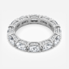 oval cut eternity band platinum