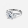 radiant diamond ring three stone