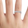 round shaped diamond anniversary ring for women
