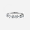 wedding band round and pear diamond