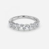 white gold round diamond ring 14K