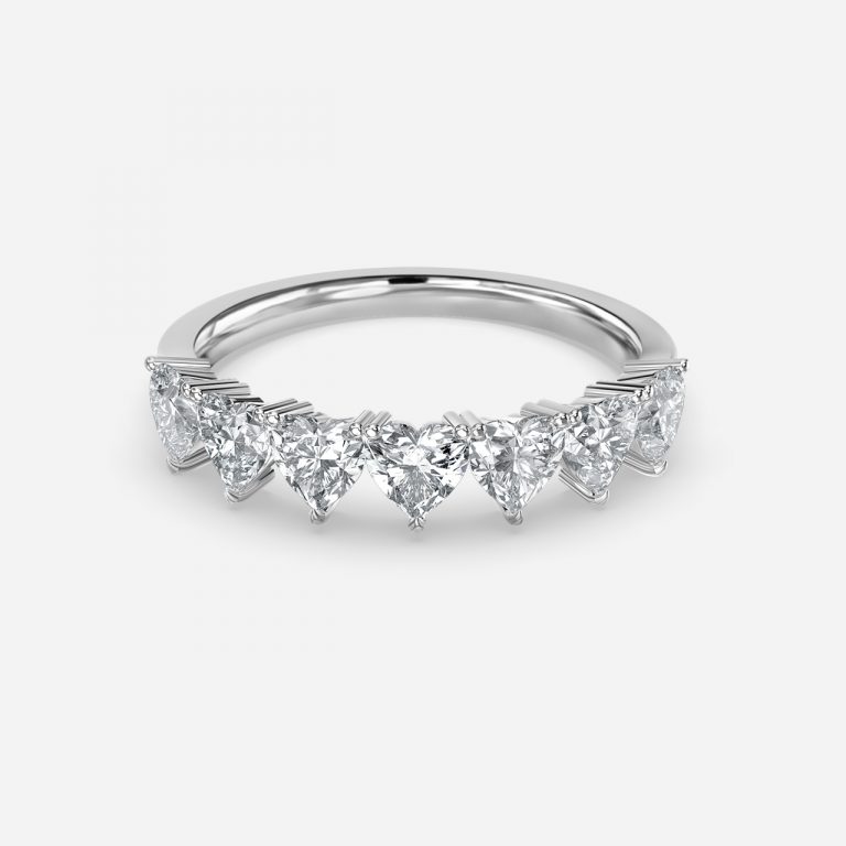 white gold round diamond ring 14K