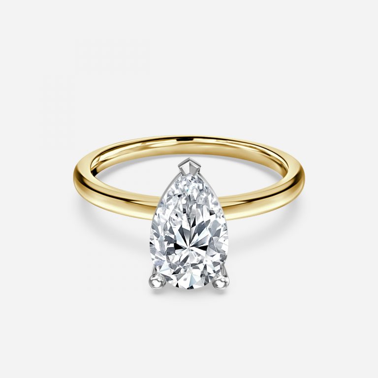 1 carat pear shaped diamond solitaire