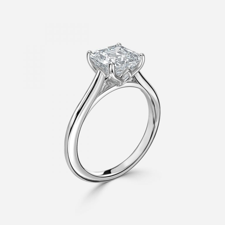 1.2 ct asschre solitaire ring