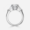 4 carat cushion cut three stone engagement rings