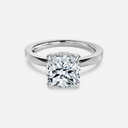 Chloe Cushion Hidden Halo Engagement Ring