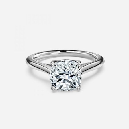 Lotus Cushion Solitaire Engagement Ring Lotus Cushion Solitaire Engagement Ring