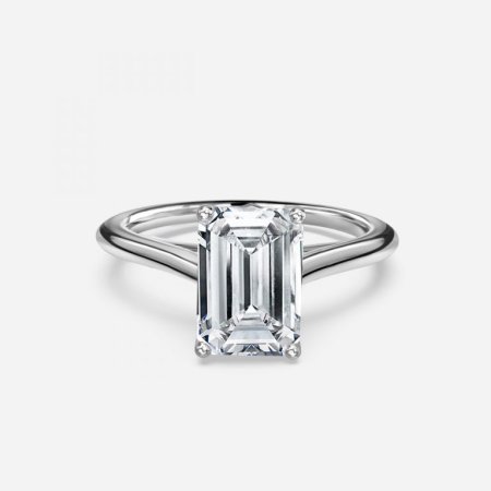 Lotus Emerald Solitaire Engagement Ring Lotus Emerald Solitaire Engagement Ring