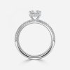 hidden halo radiant diamond engagement ring for women