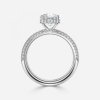hidden halo round diamond engagement ring for women