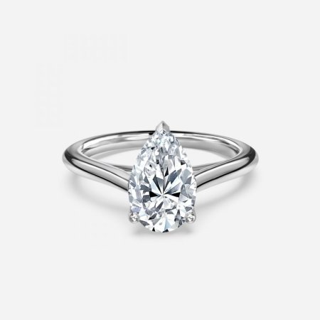 Lotus Pear Solitaire Engagement Ring Lotus Pear Solitaire Engagement Ring