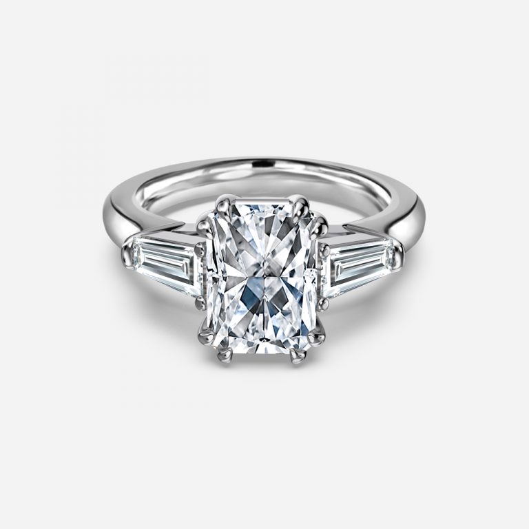 radiant cut three stone engagement rings 1 carat