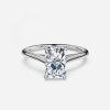 radiant solitaire engagement ring with wedding band