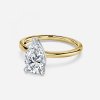 solitaire pear shaped diamond ring