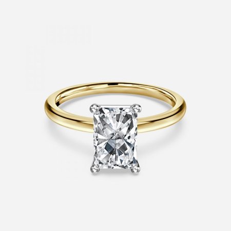 Diara Radiant Two Tone Solitaire Engagement Ring Diara Radiant Two Tone Solitaire Engagement Ring