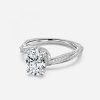 1 carat oval hidden halo engagement ring