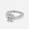 1 carat round hidden halo engagement ring