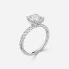 1.5 carat asscher diamond ring with diamond band