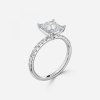 1.5 carat princess diamond ring with diamond band