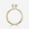 1.5 carat round diamond ring gold band