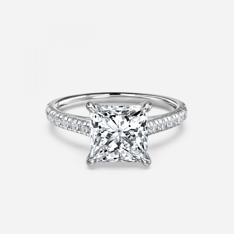 princess diamond band wedding ring