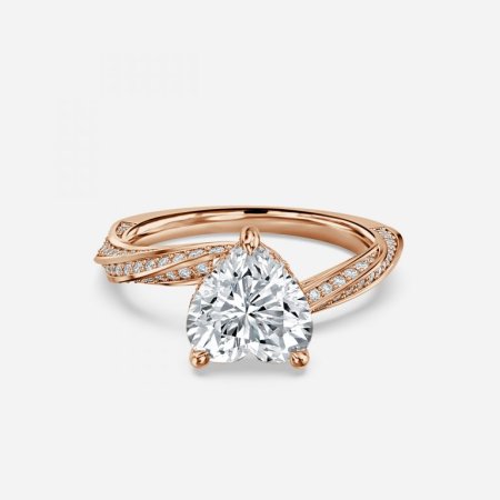 Sofia Heart Hidden Halo Engagement Ring