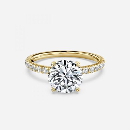 Sahana Round Diamond Band Engagement Ring