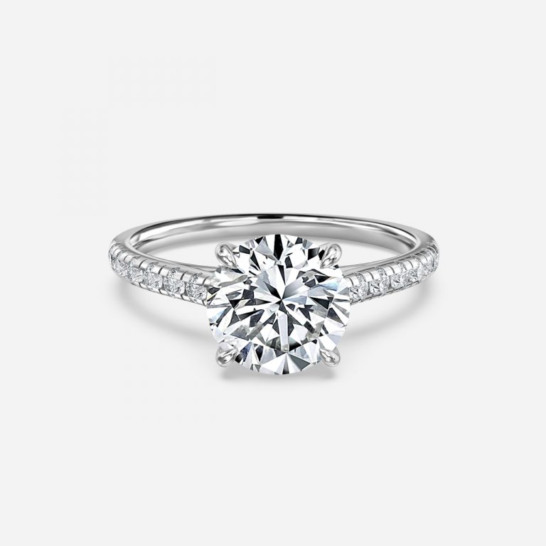 wedding band round diamond