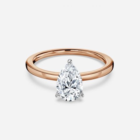 Isabella Pear Two Tone Solitaire Engagement Ring