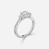 14k white gold 3 stone round diamond ring