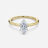 14k yellow gold marquise soltaire ring