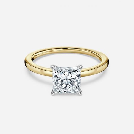 Isabella Princess Two Tone Solitaire Engagement Ring Isabella Princess Two Tone Solitaire Engagement Ring