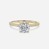 14k yellow gold round diamond band ring