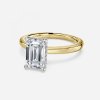 4 prong solitaire emerald cut engagement ring