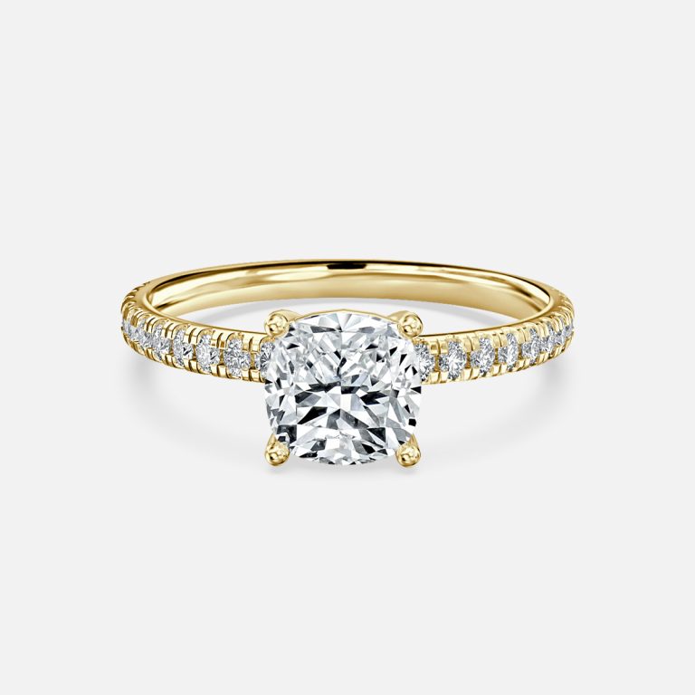 cushion and diamond ring band