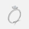 cushion cut 2 carat diamond diamond band ring