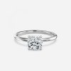 cushion cut diamond ring with solitaire