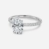 diamond band oval cut engagement rings