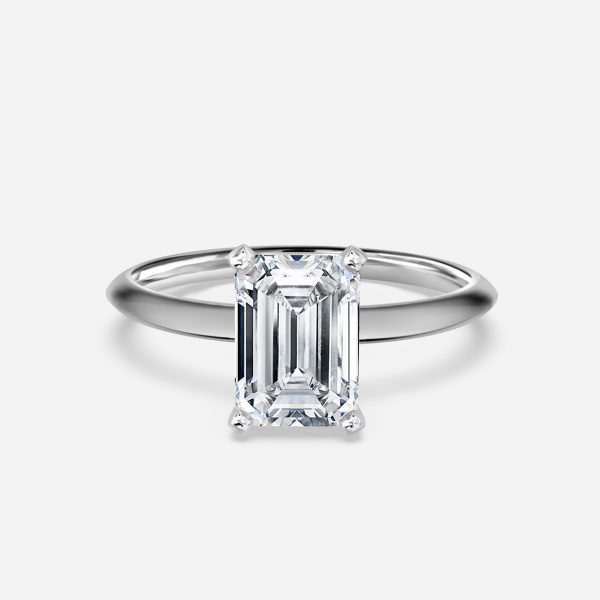 emerald cut solitaire ring
