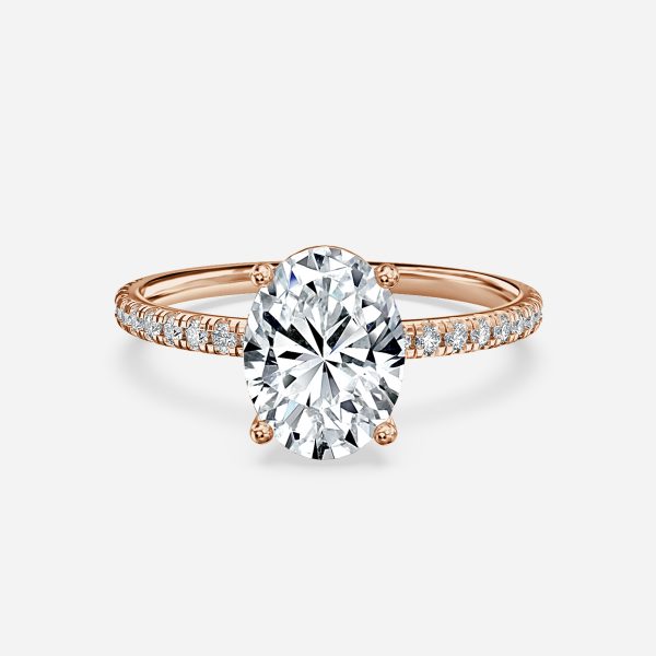 gold band oval diamond ring