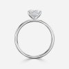 heart cut wedding band white gold