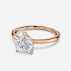 heart shape diamond with solitaire rose gold