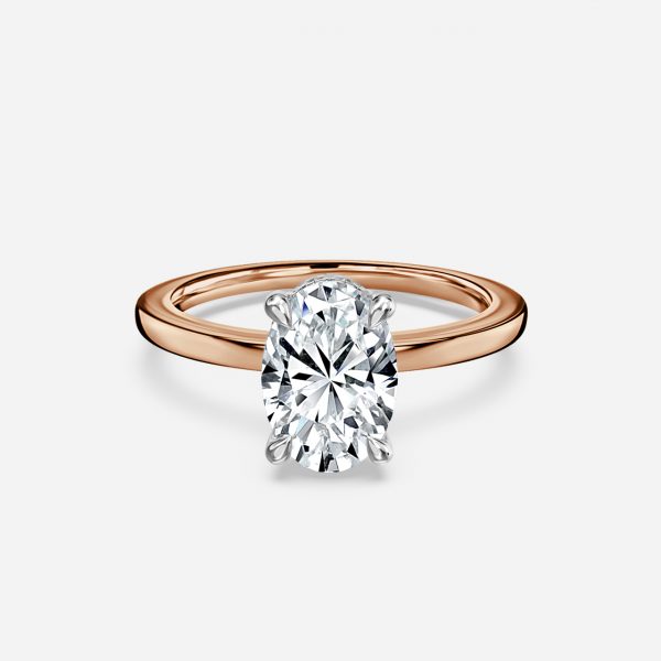 hidden accent oval stone engagement rings