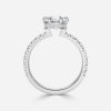 hidden halo round engagement ring white gold