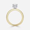 lab created pear hidden halo wedding ring