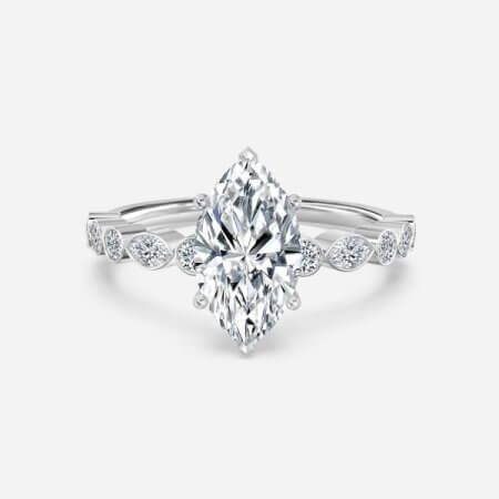 Trinity Marquise Diamond Unique Engagement Ring Trinity Marquise Diamond Unique Engagement Ring